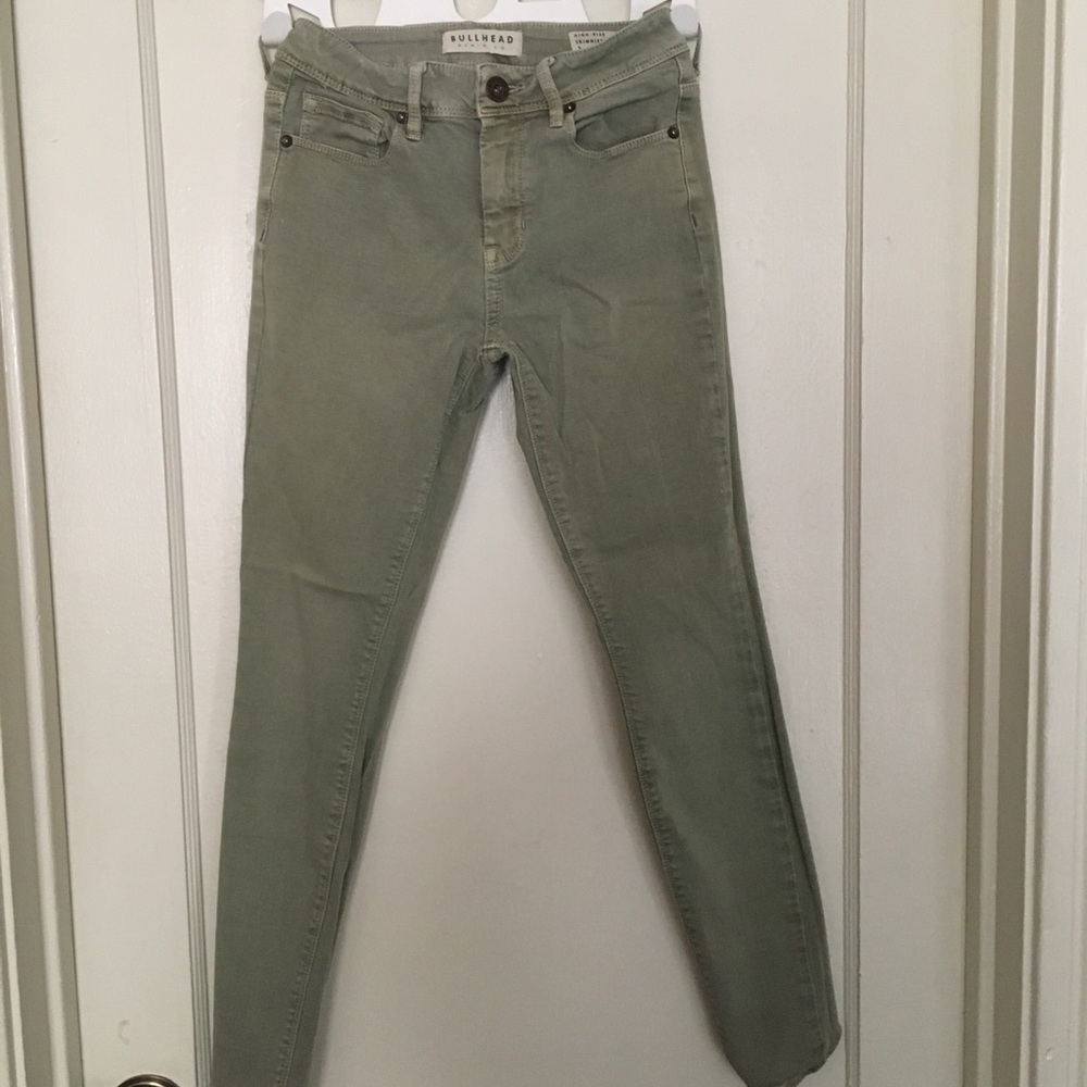 Light green skinny jeans